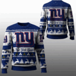 2025 Christmas NY Giants Festive Reindeer Tree Ugly Sweater – Moonbestprint