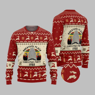 2026 Christmas Nakatomi Plaza Christmas Party 1988 Vintage Ugly Christmas Sweater - Moonbestprint