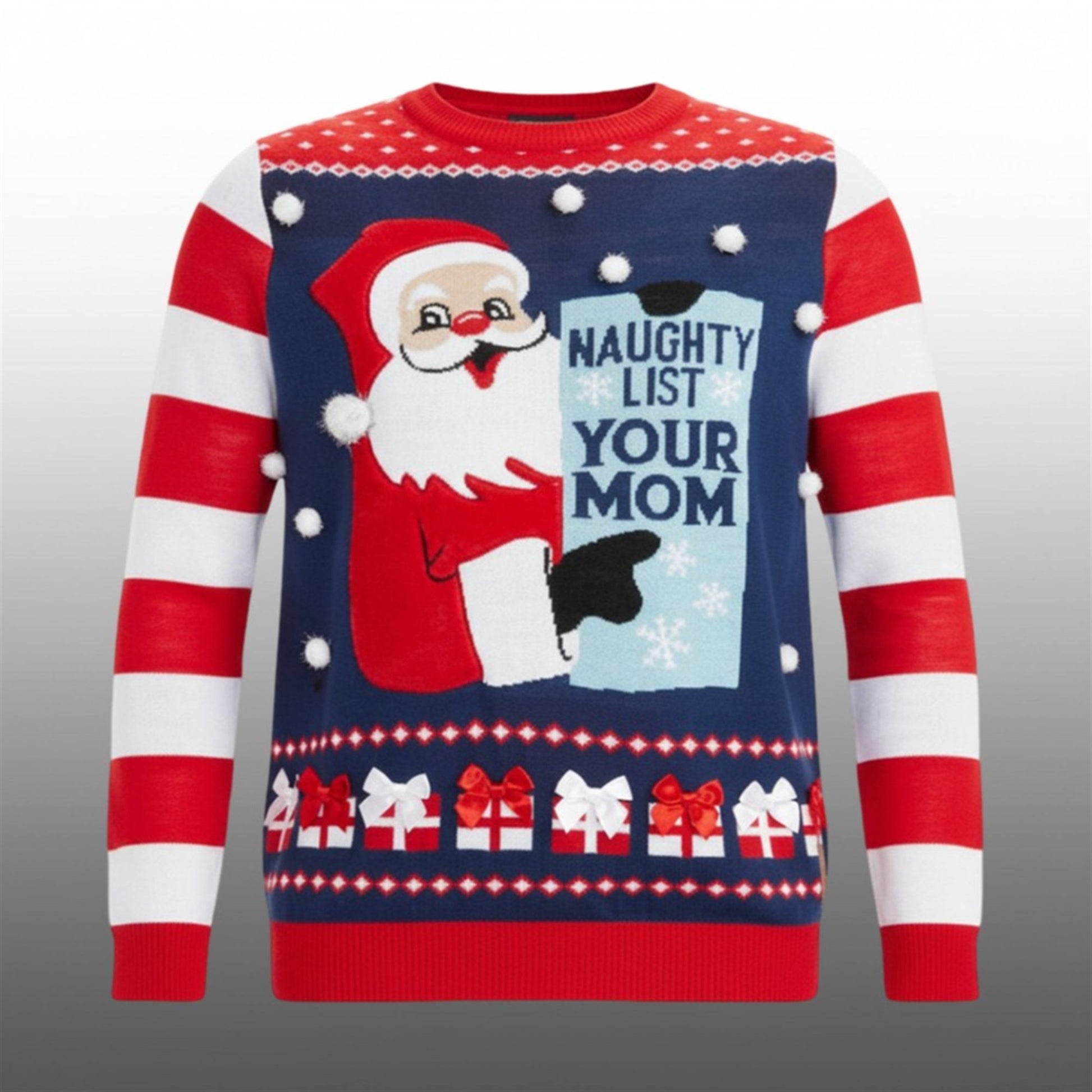 2026 Christmas Naughty List Your Mom Ugly Christmas Sweater - Moonbestprint