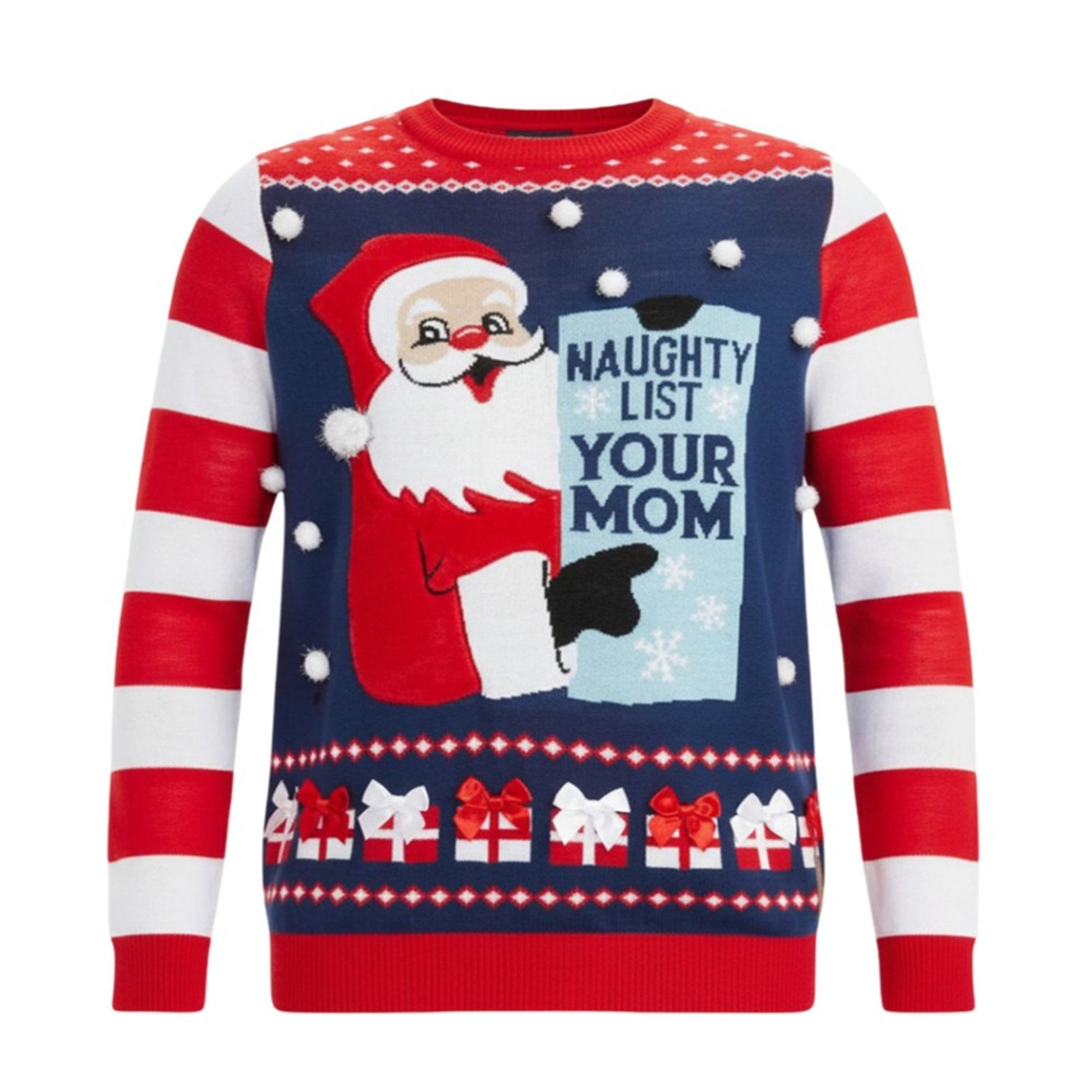 2026 Christmas Naughty List Your Mom Ugly Christmas Sweater - Moonbestprint