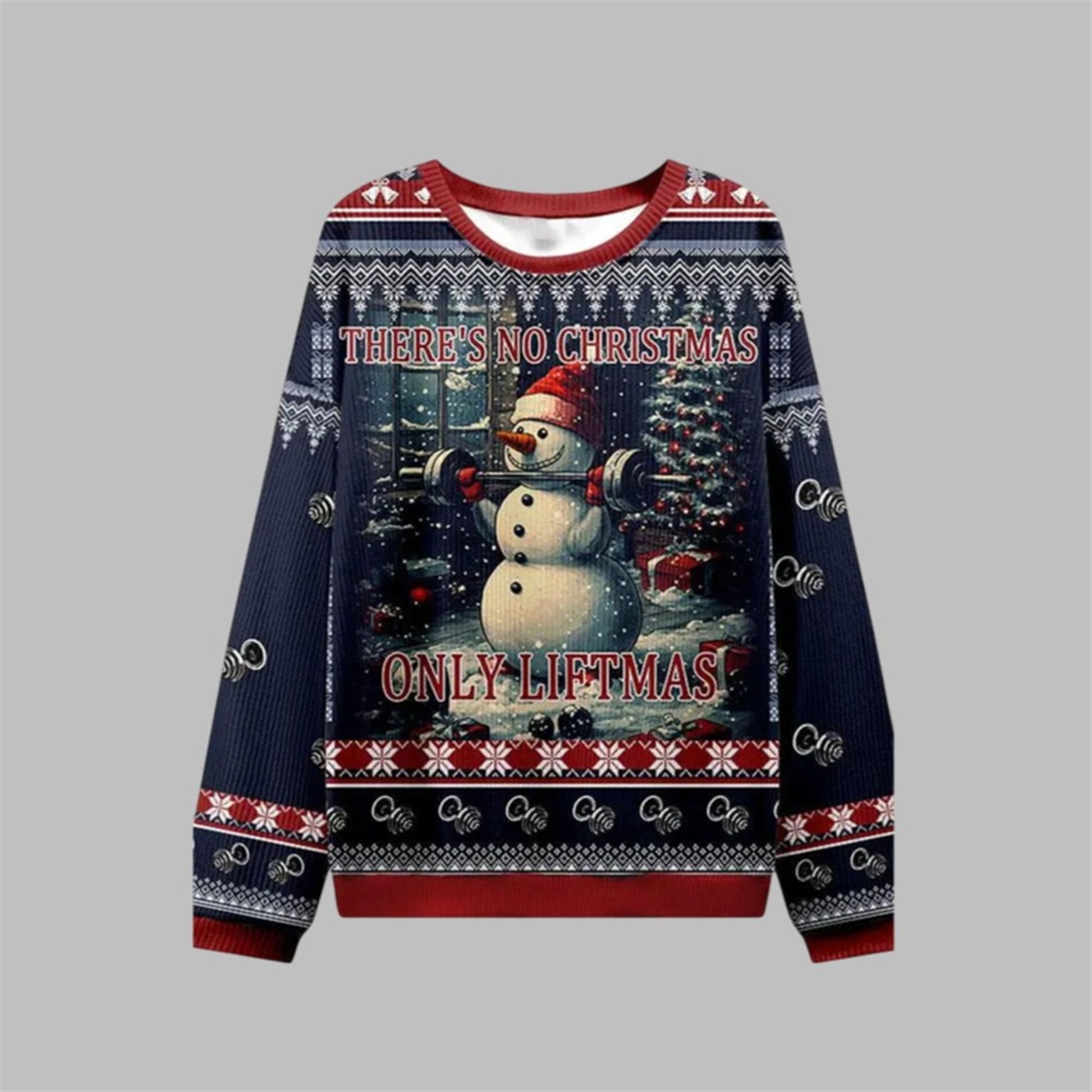 2026 Christmas No Christmas Only Liftmas Ugly Sweater - Moonbestprint