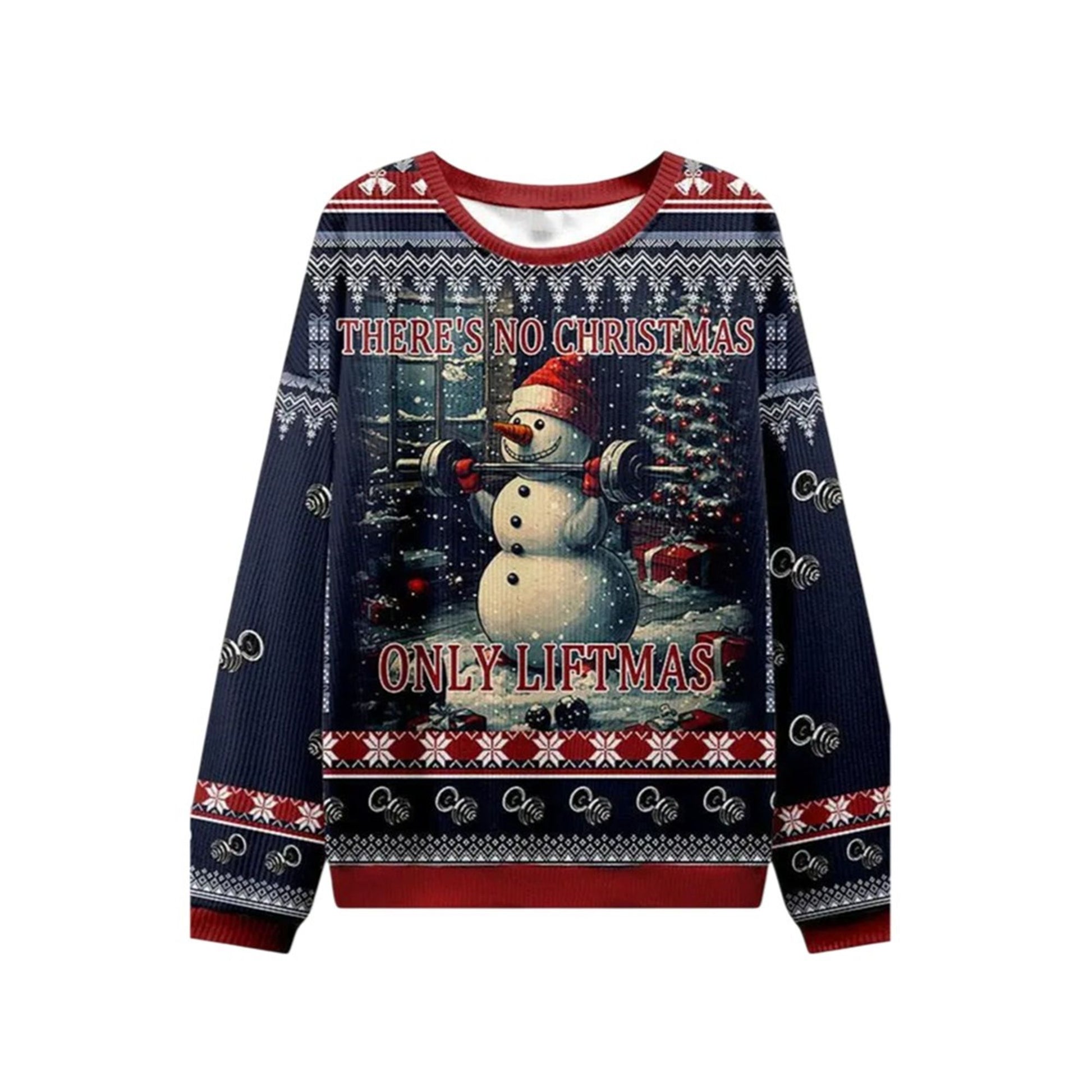 2026 Christmas No Christmas Only Liftmas Ugly Sweater - Moonbestprint