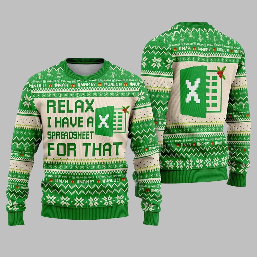 2026 Christmas Ohh This Calls For A Spreadsheet Ugly Christmas Sweater - Moonbestprint