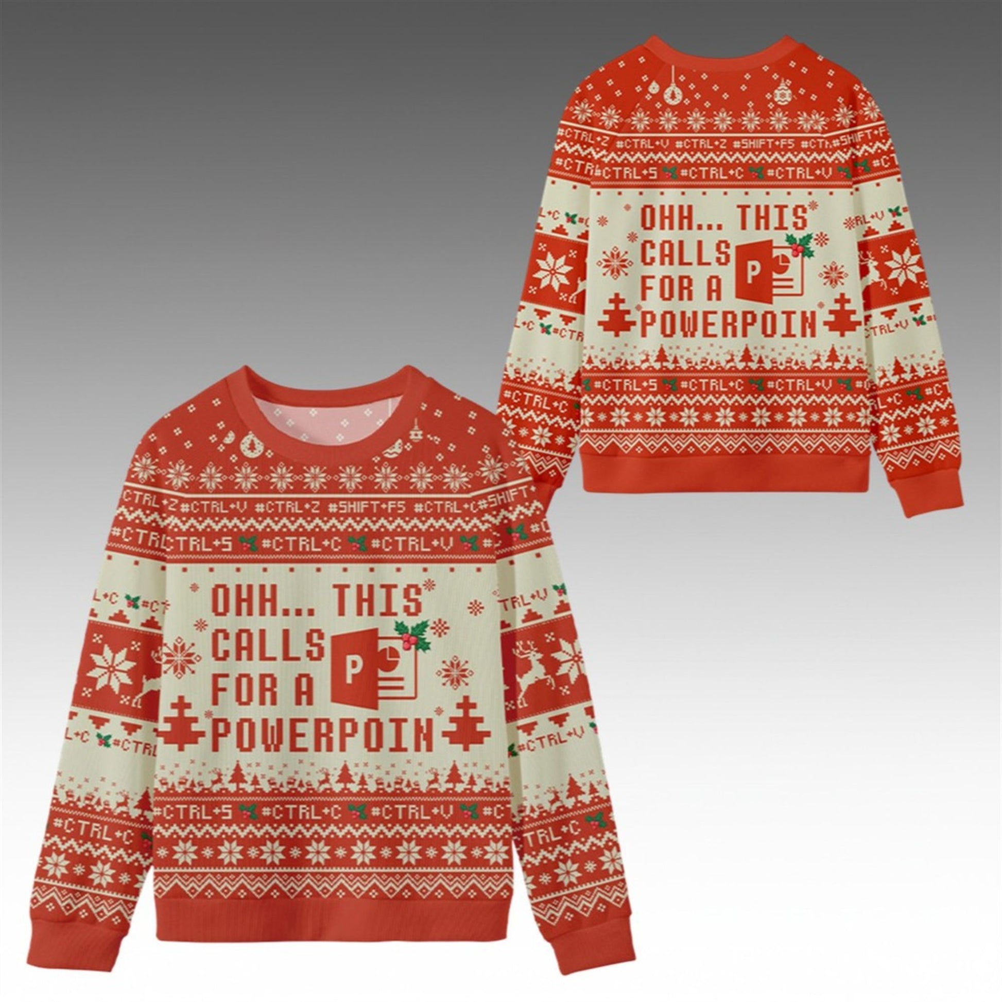 2026 Christmas Ohh This Calls for a Powerpoint Ugly Sweater - Moonbestprint