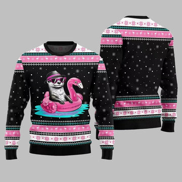 2026 Christmas Otter Flamingo Ugly Xmas Sweater - Moonbestprint