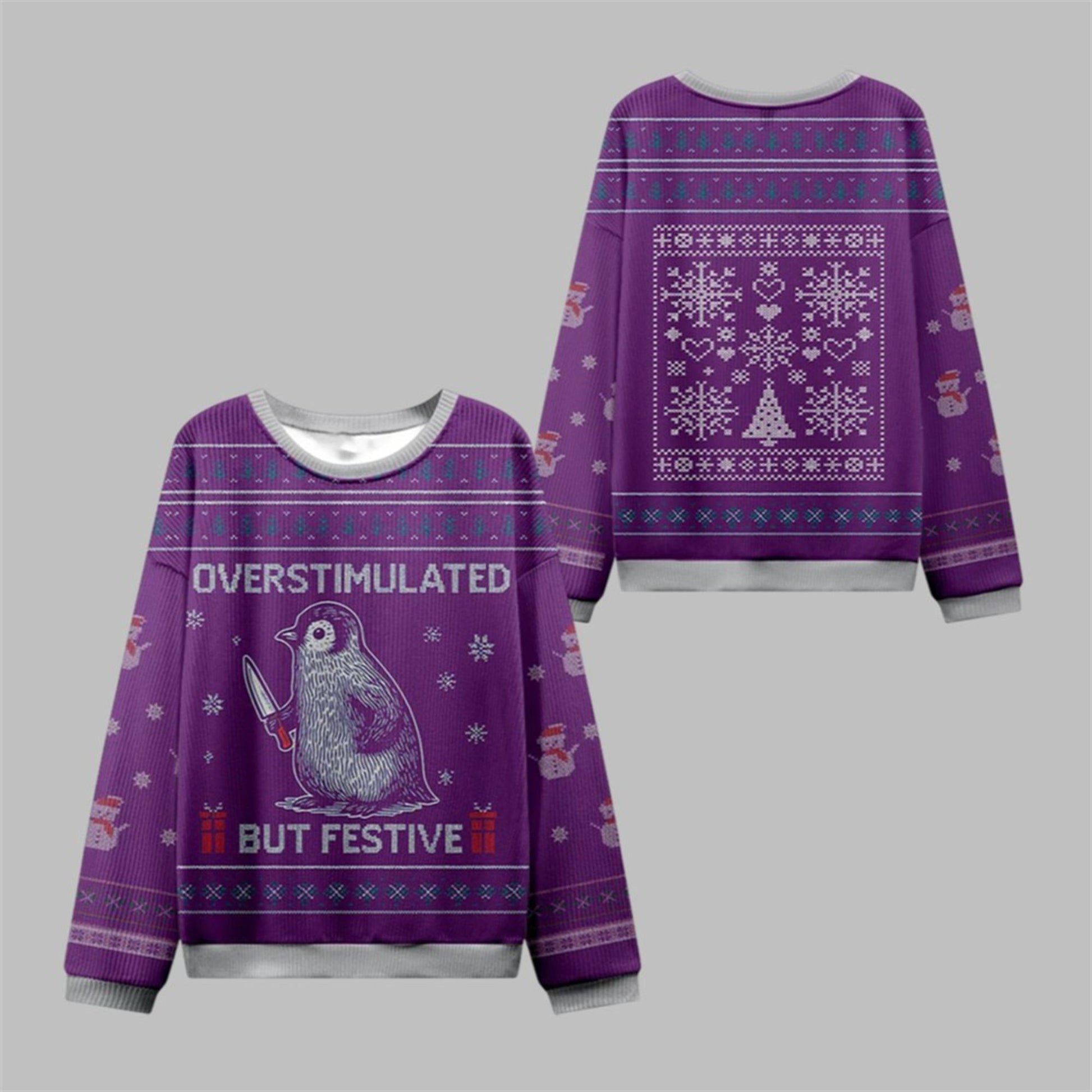 2026 Christmas Overstimulated Festive Ugly Sweater - Moonbestprint