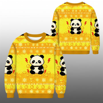 2026 Christmas Panda Funny Ugly Sweater - Moonbestprint