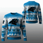 2025 Christmas Panthers Festive Reindeer Tree Ugly Sweater – Moonbestprint
