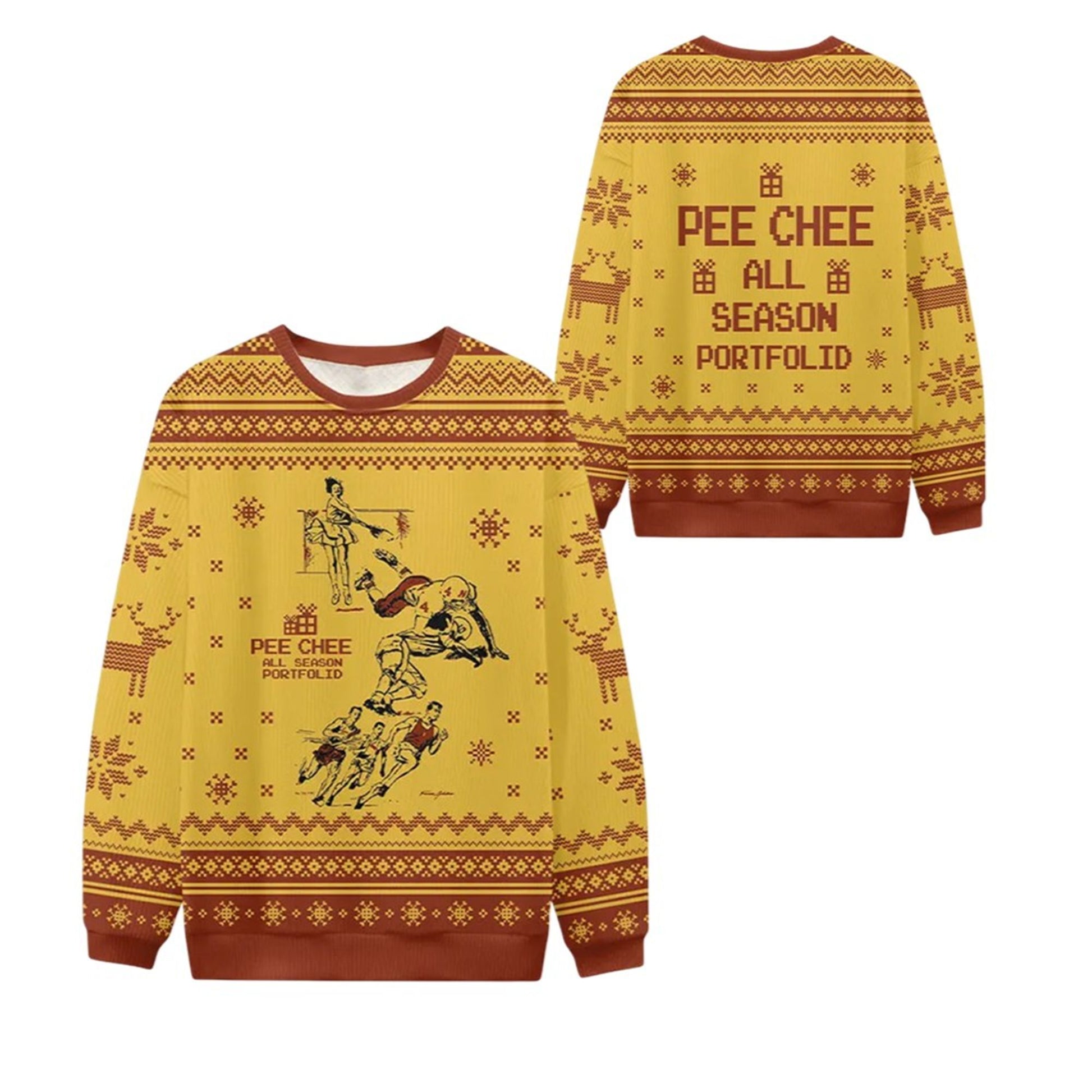 2026 Christmas Pee Chee All Season Portfolid Ugly Sweater - Moonbestprint