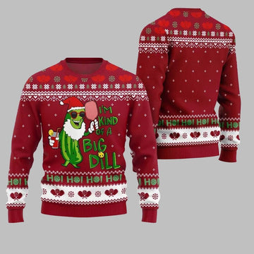 2026 Christmas Pickleball Im Kind Of A Big Dill Ugly Christmas Sweater - Moonbestprint
