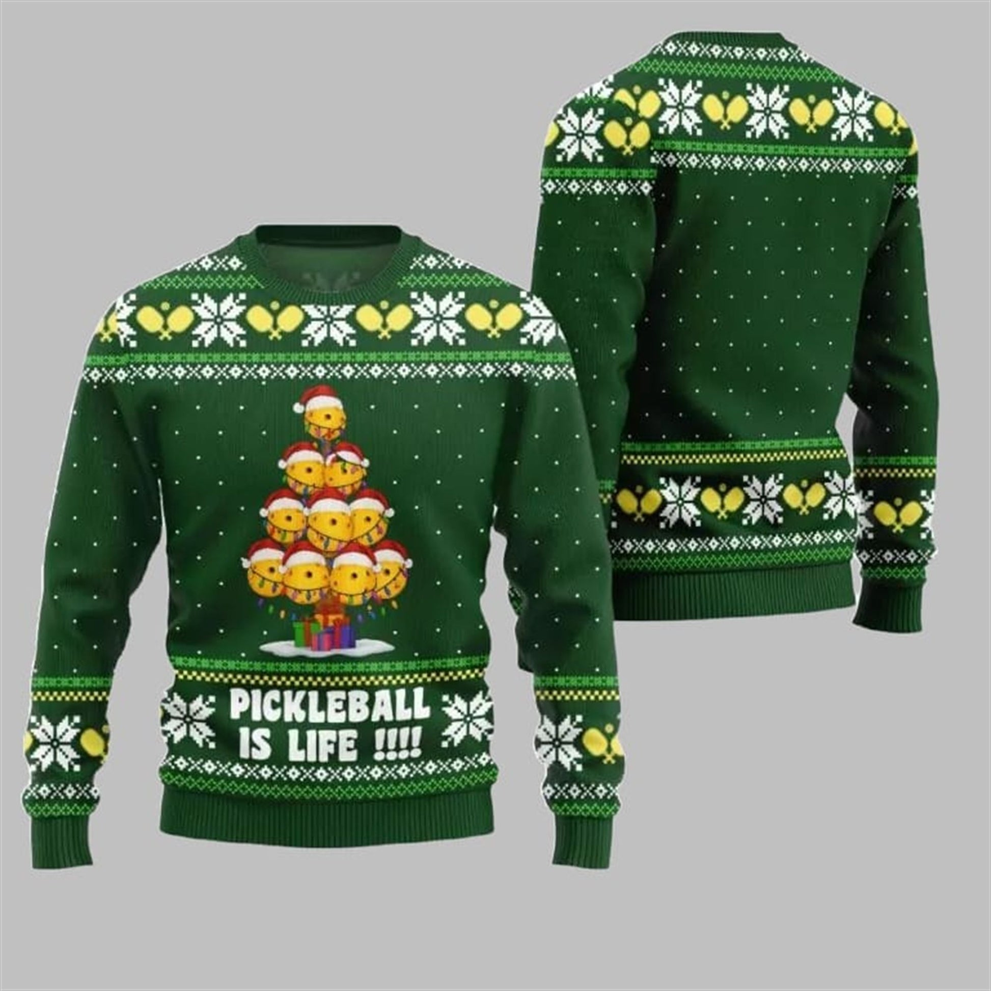 2026 Christmas Pickleball is Life Ugly Sweater - Moonbestprint