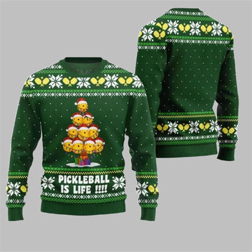 2026 Christmas Pickleball is Life Ugly Sweater - Moonbestprint