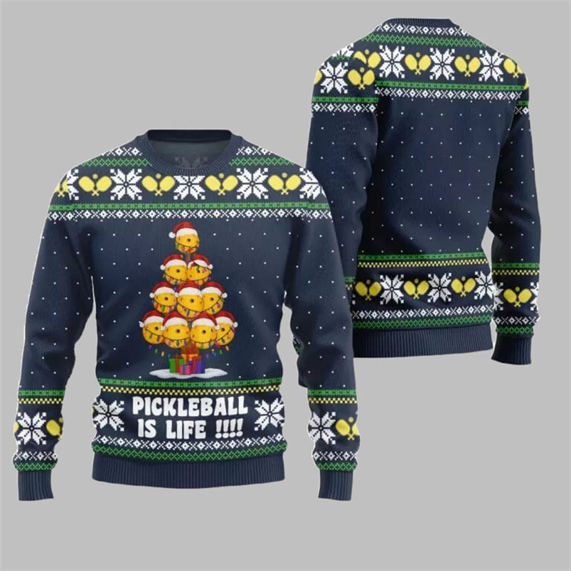 2026 Christmas Pickleball is Life Ugly Sweater - Moonbestprint