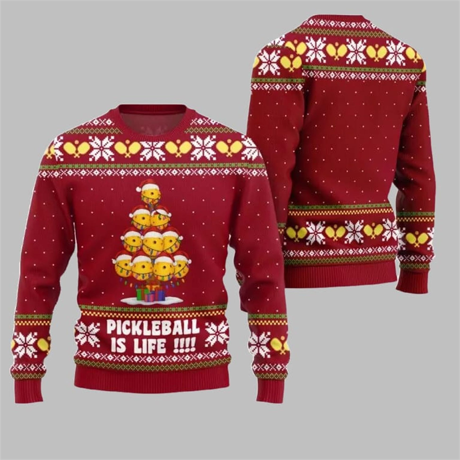 2026 Christmas Pickleball is Life Ugly Sweater - Moonbestprint