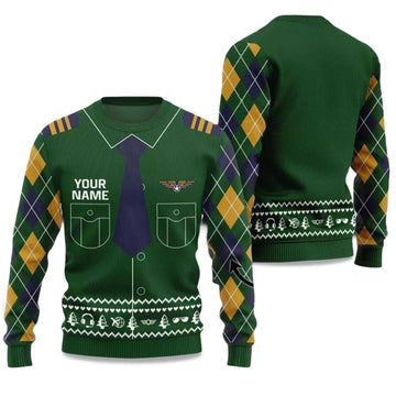 2026 Christmas Pilot Ugly Christmas Sweater Moonbestprint
