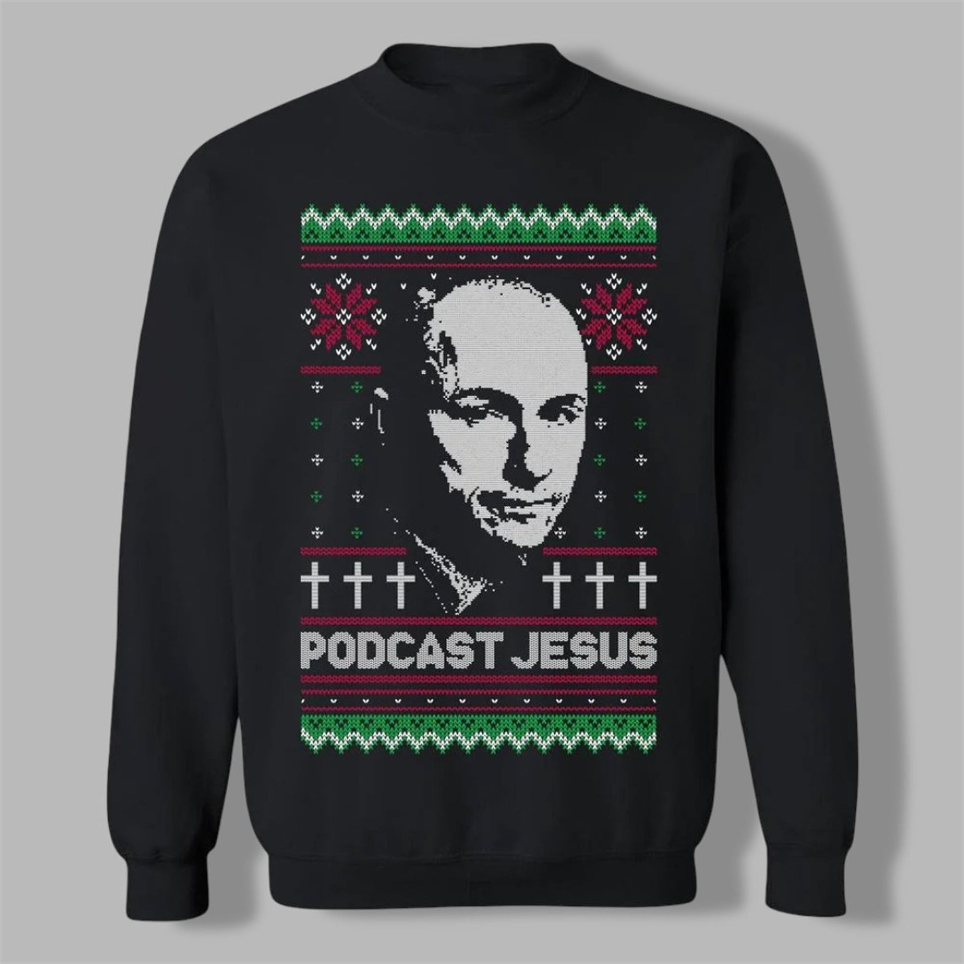 2026 Christmas Podcast Jesus Ugly Sweater - Moonbestprint