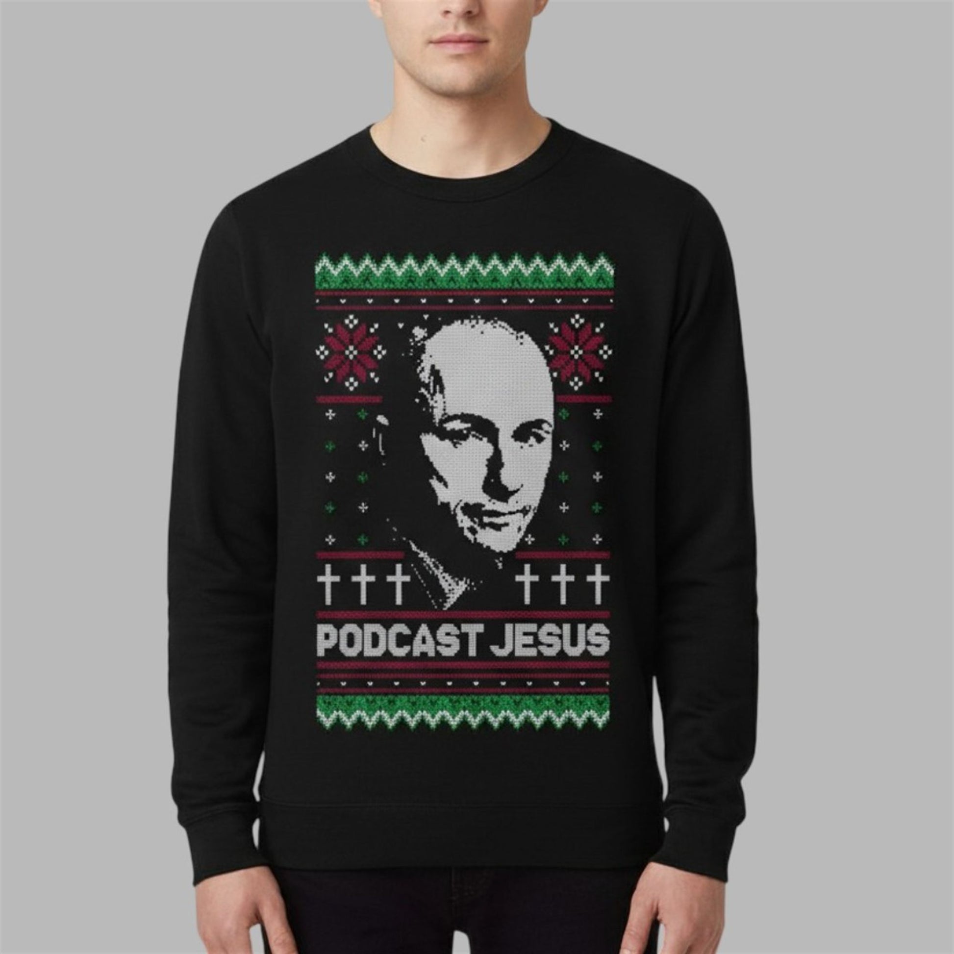 2026 Christmas Podcast Jesus Ugly Sweater - Moonbestprint