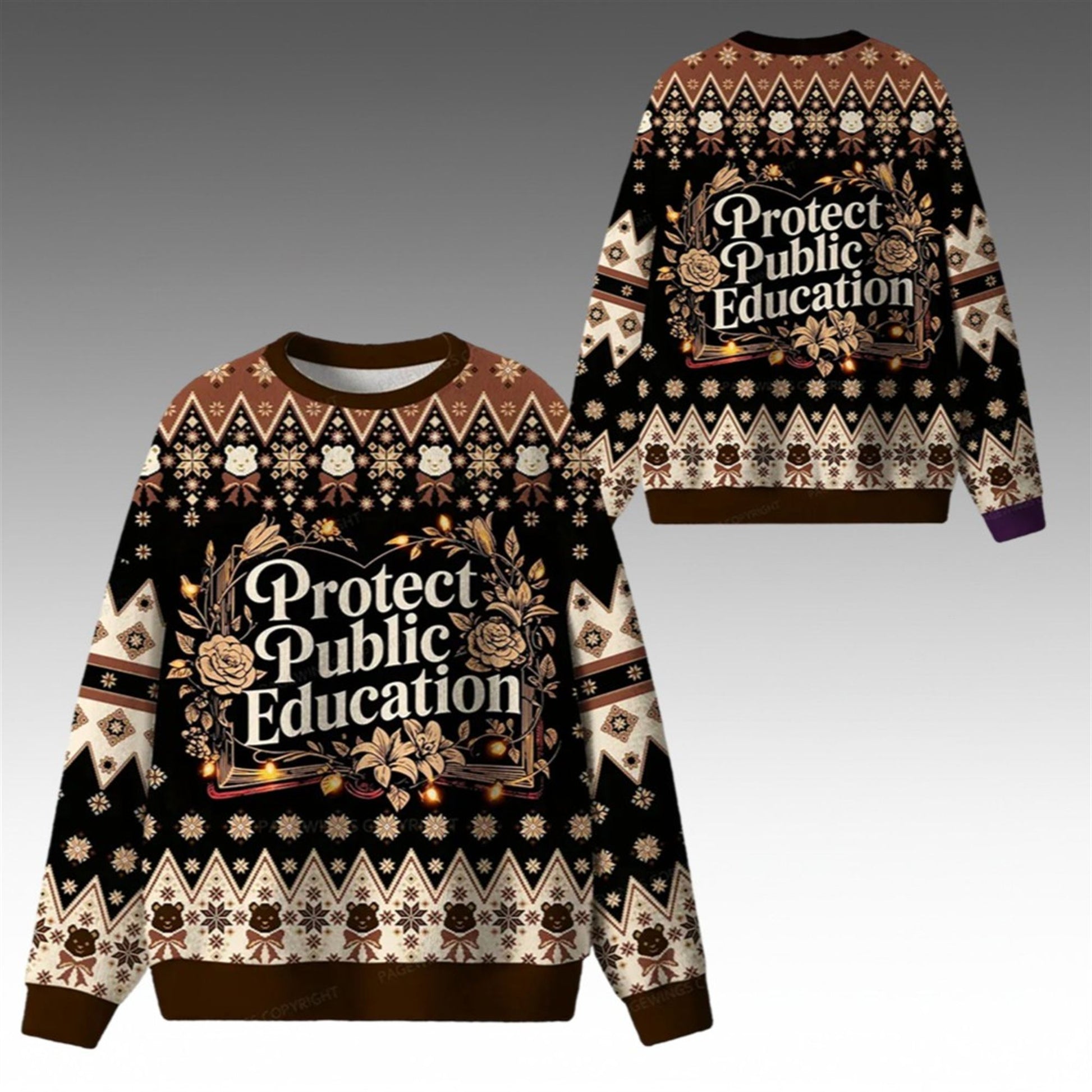 2026 Christmas Protect Public Education Ugly Sweater - Moonbestprint