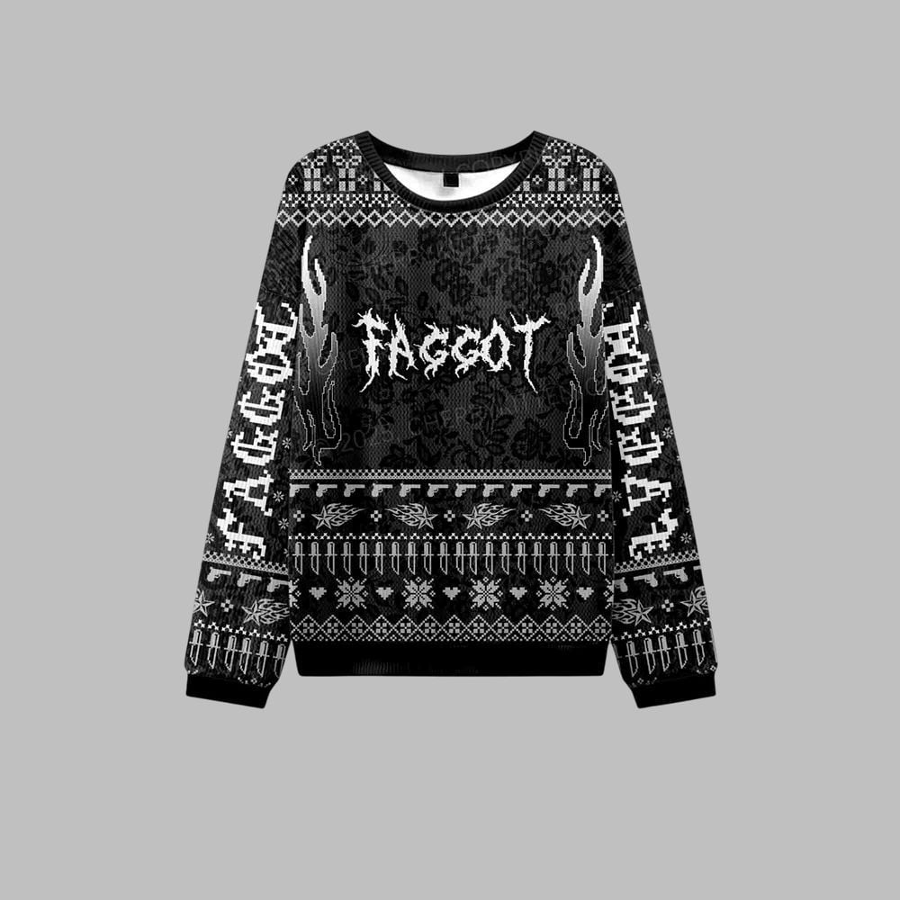 2026 Christmas Punk Faggot Pride Ugly Christmas Sweater - Moonbestprint
