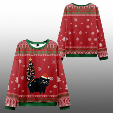 2026 Christmas Purr-fectly Festive Ugly Sweater - Moonbestprint