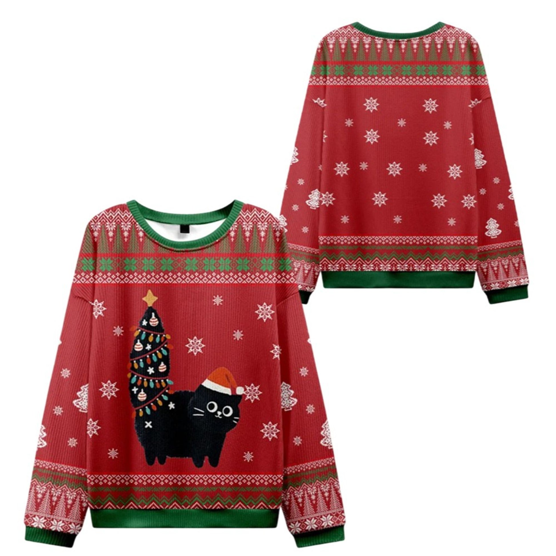 2026 Christmas Purr-fectly Festive Ugly Sweater - Moonbestprint