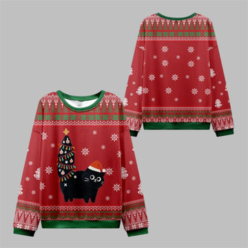 2026 Christmas Purrfectly Festive Cat Ugly Sweater - Moonbestprint