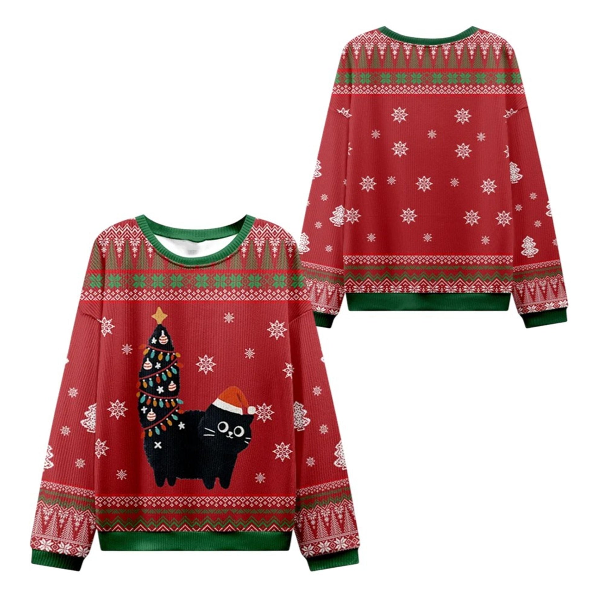 2026 Christmas Purrfectly Festive Cat Ugly Sweater - Moonbestprint