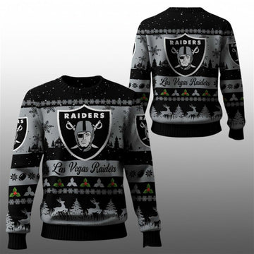 2026 Christmas Raiders Festive Reindeer Tree Ugly Sweater - Moonbestprint
