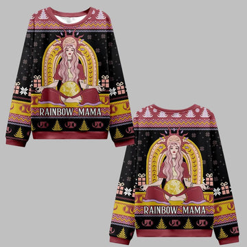 2026 Christmas Rainbow Mama Ugly Christmas Sweater - Moonbestprint