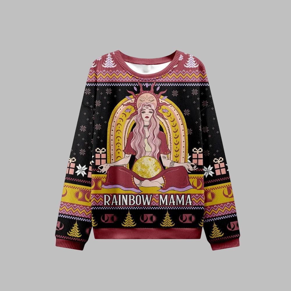 2026 Christmas Rainbow Mama Ugly Christmas Sweater - Moonbestprint