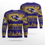 2025 Christmas Ravens Festive Reindeer Tree Ugly Sweater – Moonbestprint