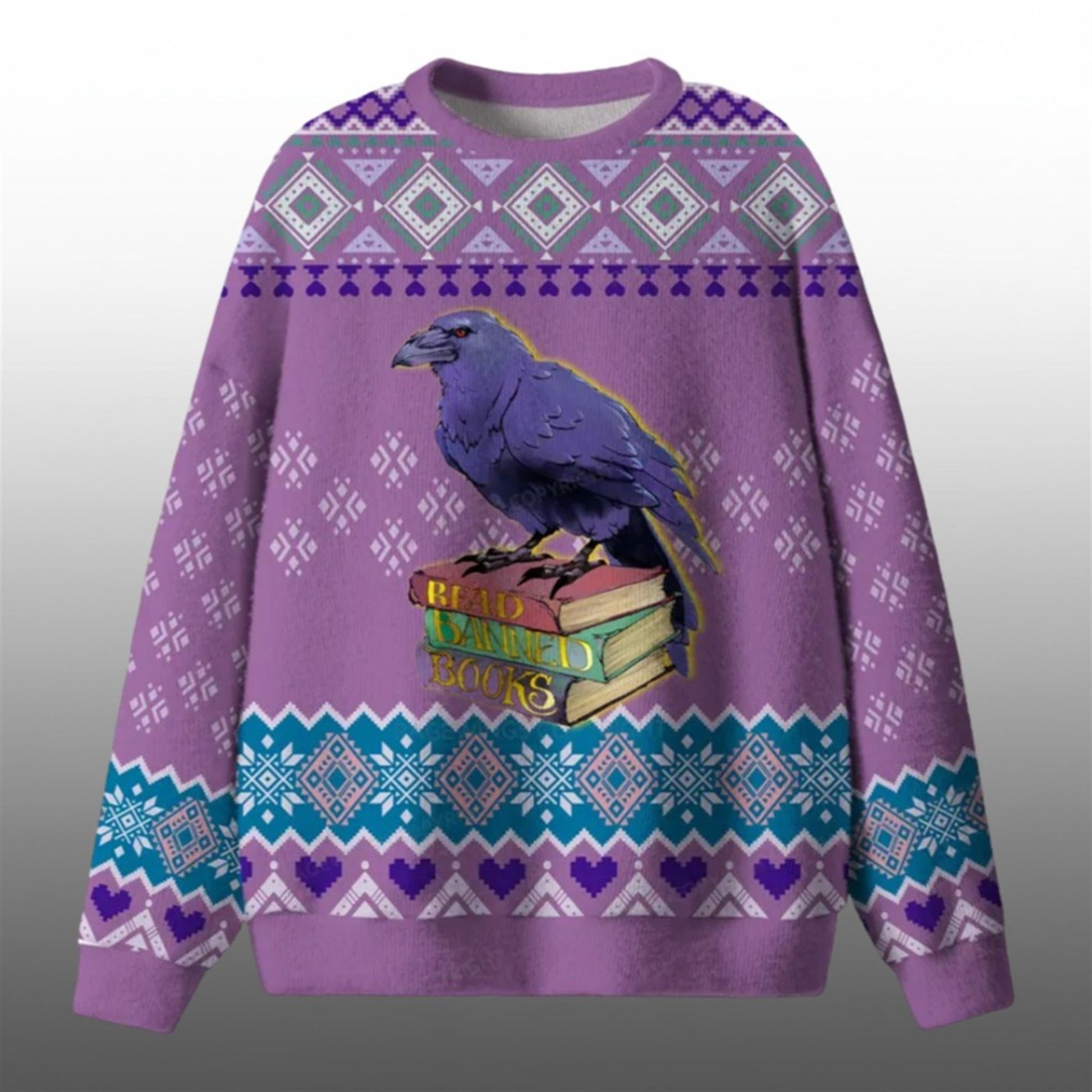 2026 Christmas Read Banned Books Ugly Sweater - Moonbestprint