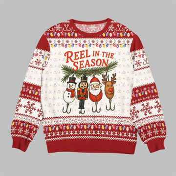 2026 Christmas Reel In The Season Ugly Sweater - Moonbestprint