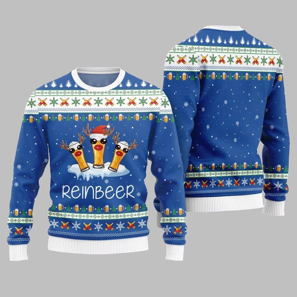 2026 Christmas Reinbeer Ugly Christmas Sweater - Moonbestprint