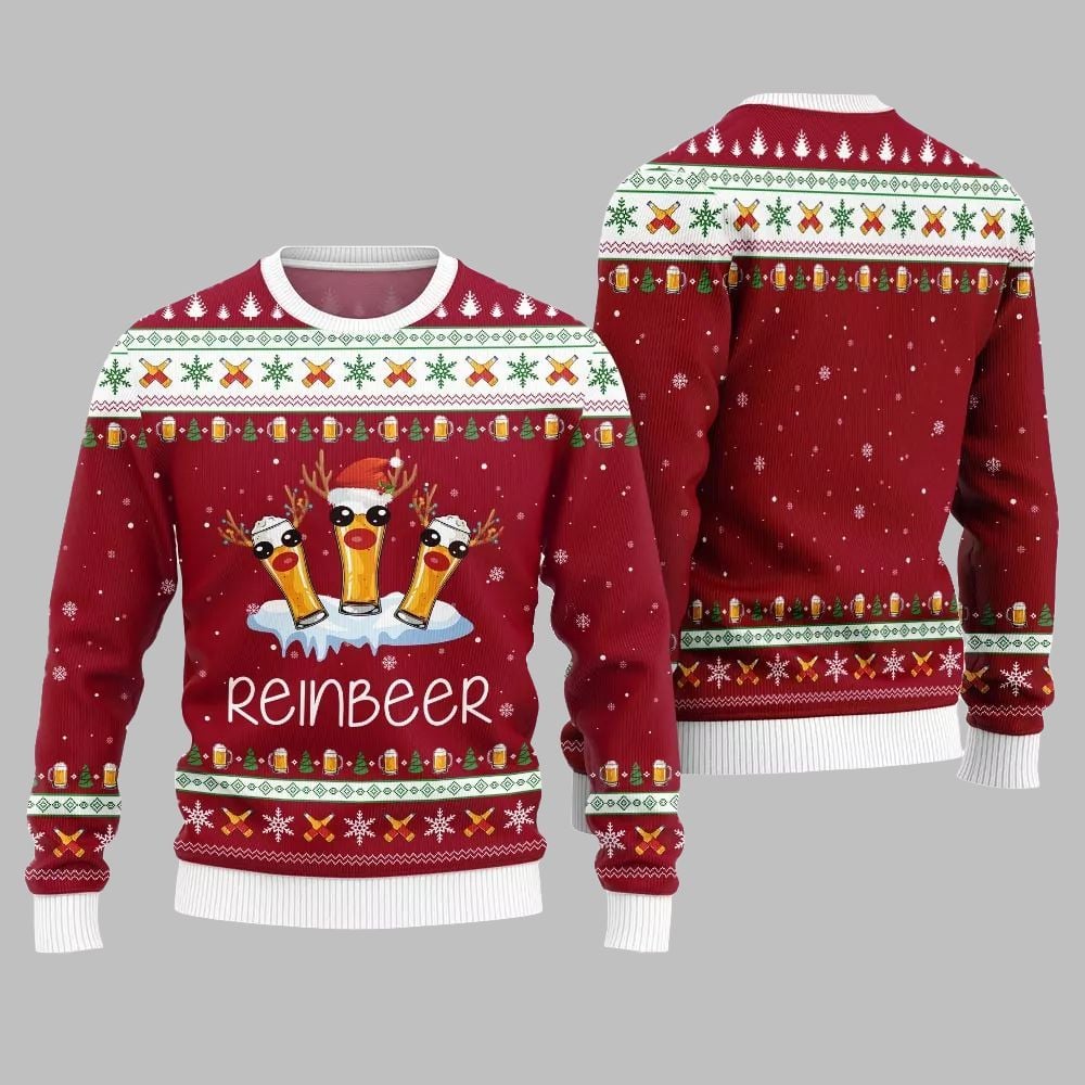 2026 Christmas Reinbeer Ugly Christmas Sweater - Moonbestprint