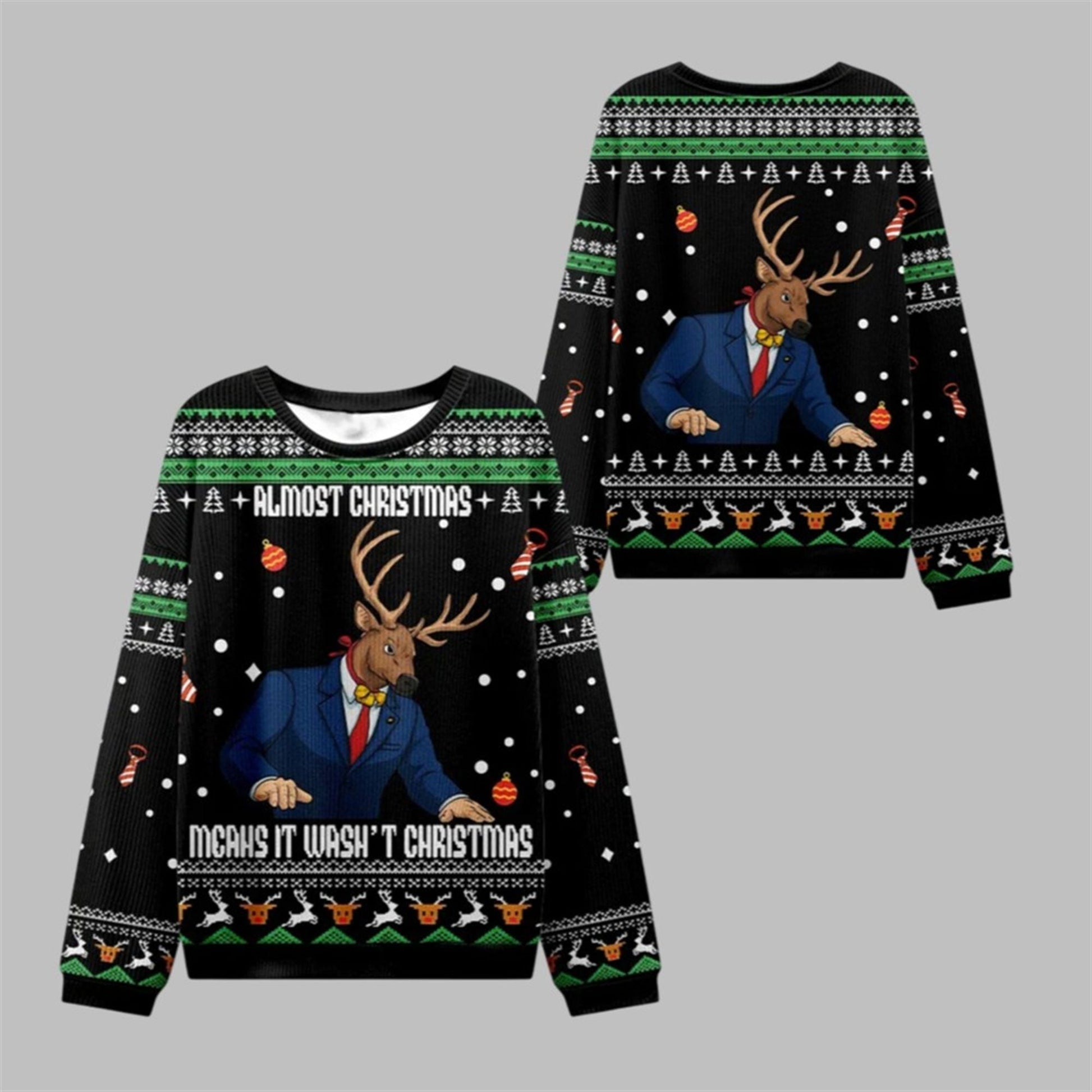 2026 Christmas Reindeer Man Ugly Christmas Sweater - Moonbestprint
