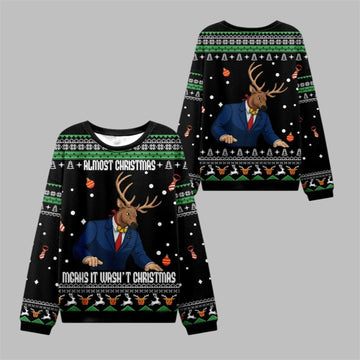 2026 Christmas Reindeer Man Ugly Christmas Sweater - Moonbestprint
