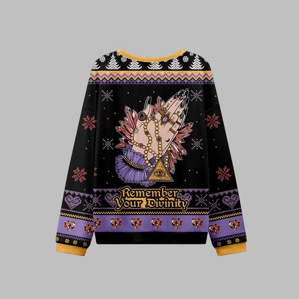 2026 Christmas Remember Your Divinity Ugly Christmas Sweater - Moonbestprint
