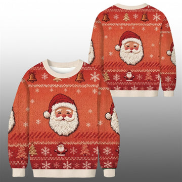 2026 Christmas Retro Realistic Santa Ugly Sweater - Moonbestprint