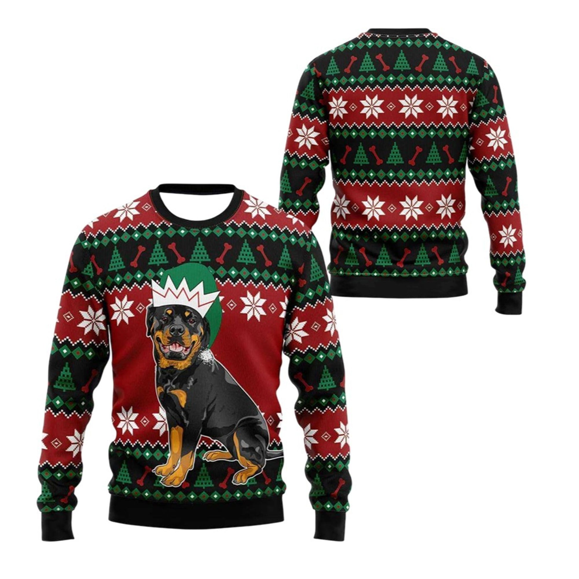 2026 Christmas Rottweiler Ugly Christmas Sweater - Moonbestprint