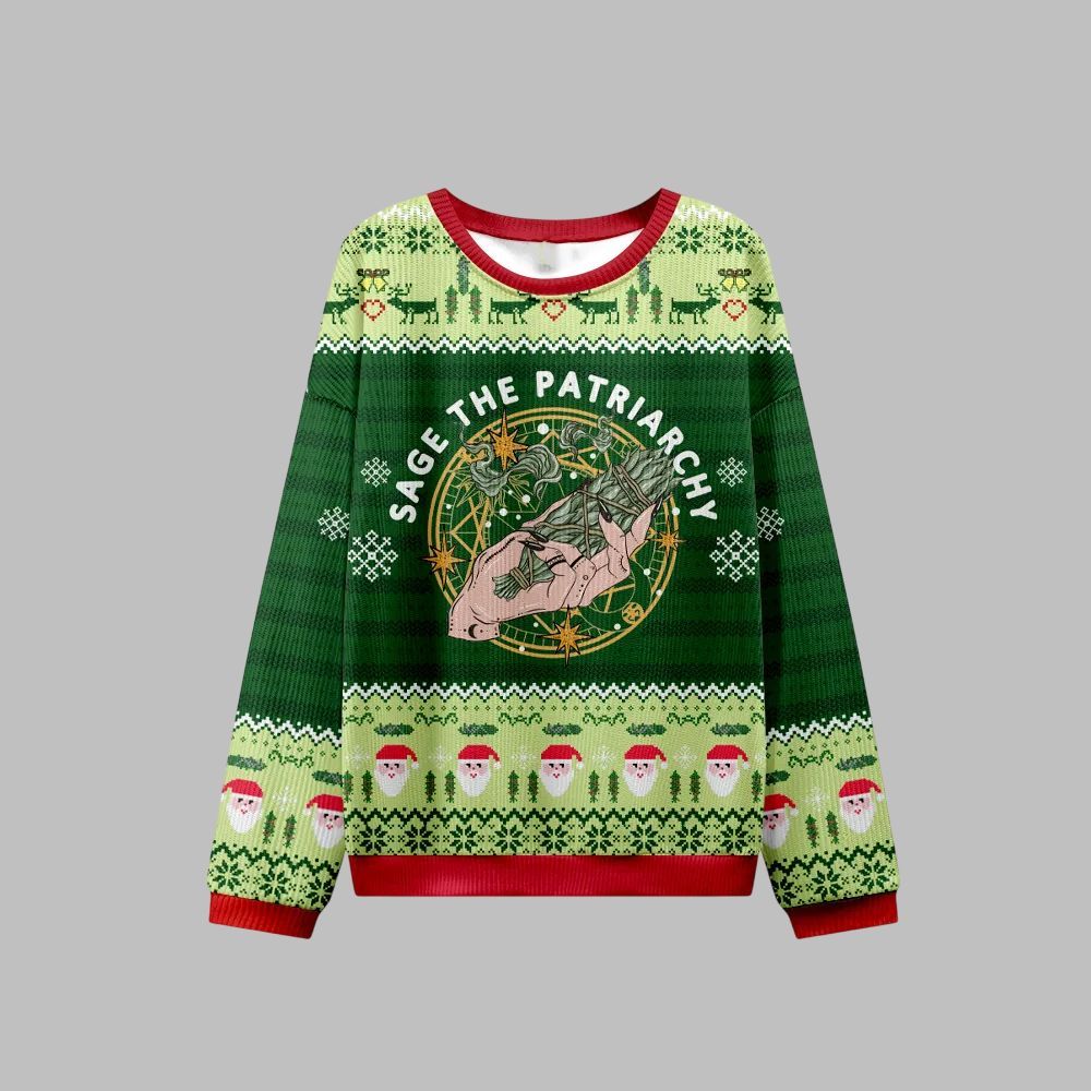 2026 Christmas Sage The Patriarchy Ugly Christmas Sweater - Moonbestprint