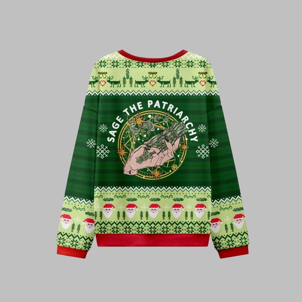 2026 Christmas Sage The Patriarchy Ugly Christmas Sweater - Moonbestprint
