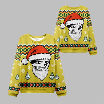 2026 Christmas Santa Cat Ugly Christmas Sweater - Moonbestprint