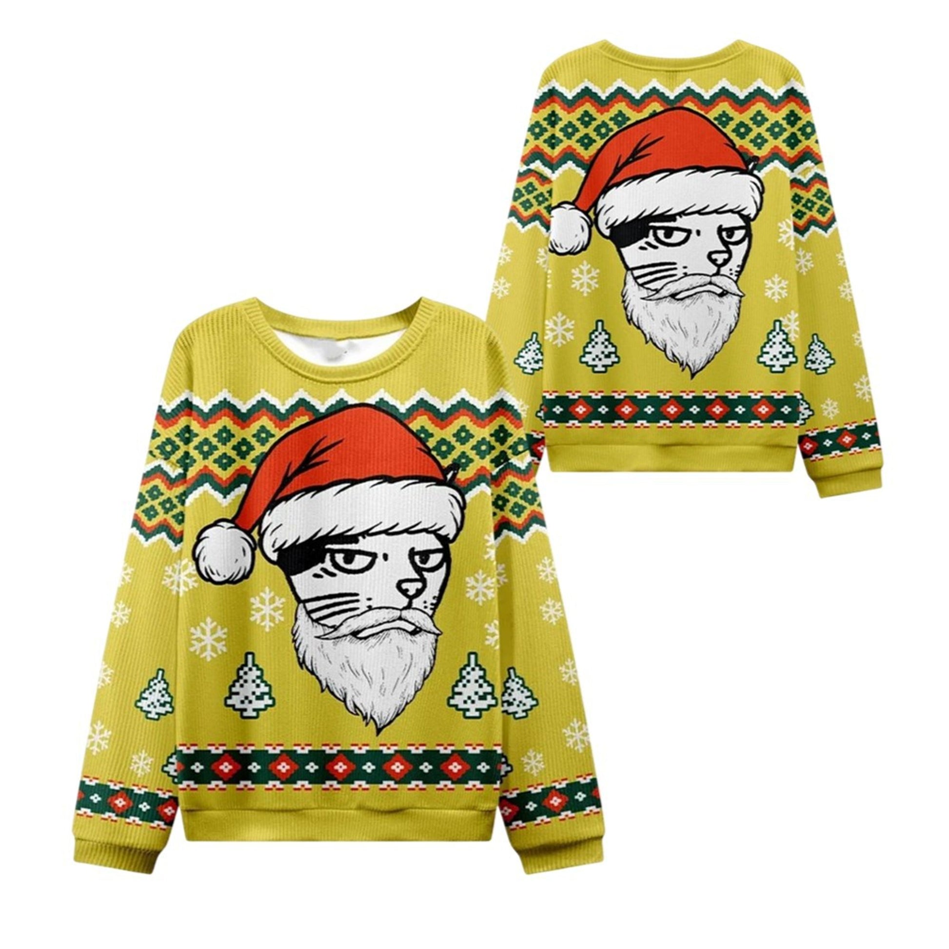 2026 Christmas Santa Cat Ugly Christmas Sweater - Moonbestprint
