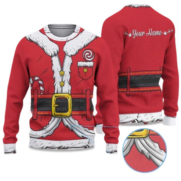 2026 Christmas Santa Claus Ugly Christmas Sweater Moonbestprint