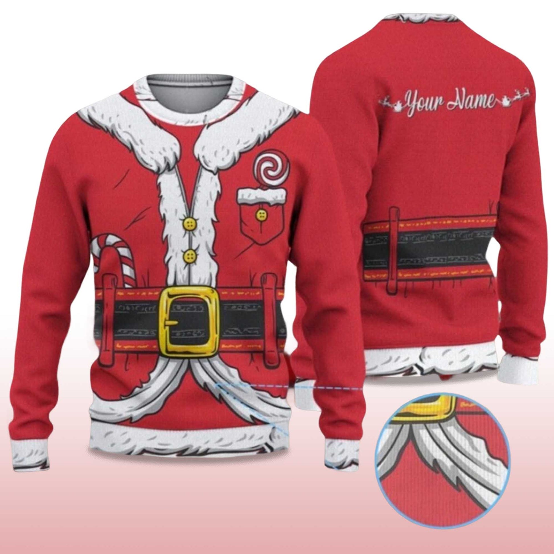 2026 Christmas Santa Claus Ugly Christmas Sweater Moonbestprint