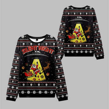 2026 Christmas Santa Claus Was Kidnapped By Aliens Ugly Sweater - Moonbestprint