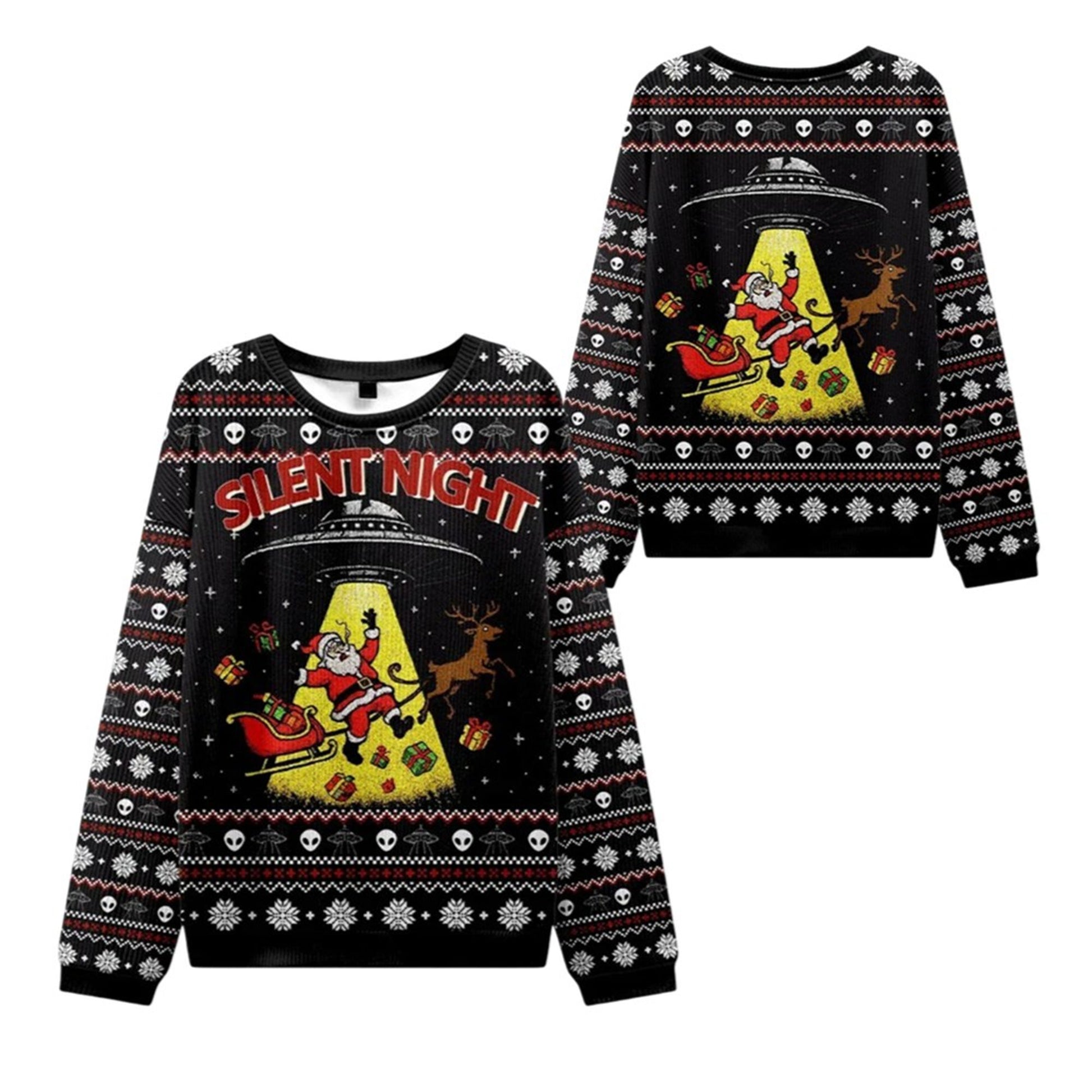 2026 Christmas Santa Claus Was Kidnapped By Aliens Ugly Sweater - Moonbestprint