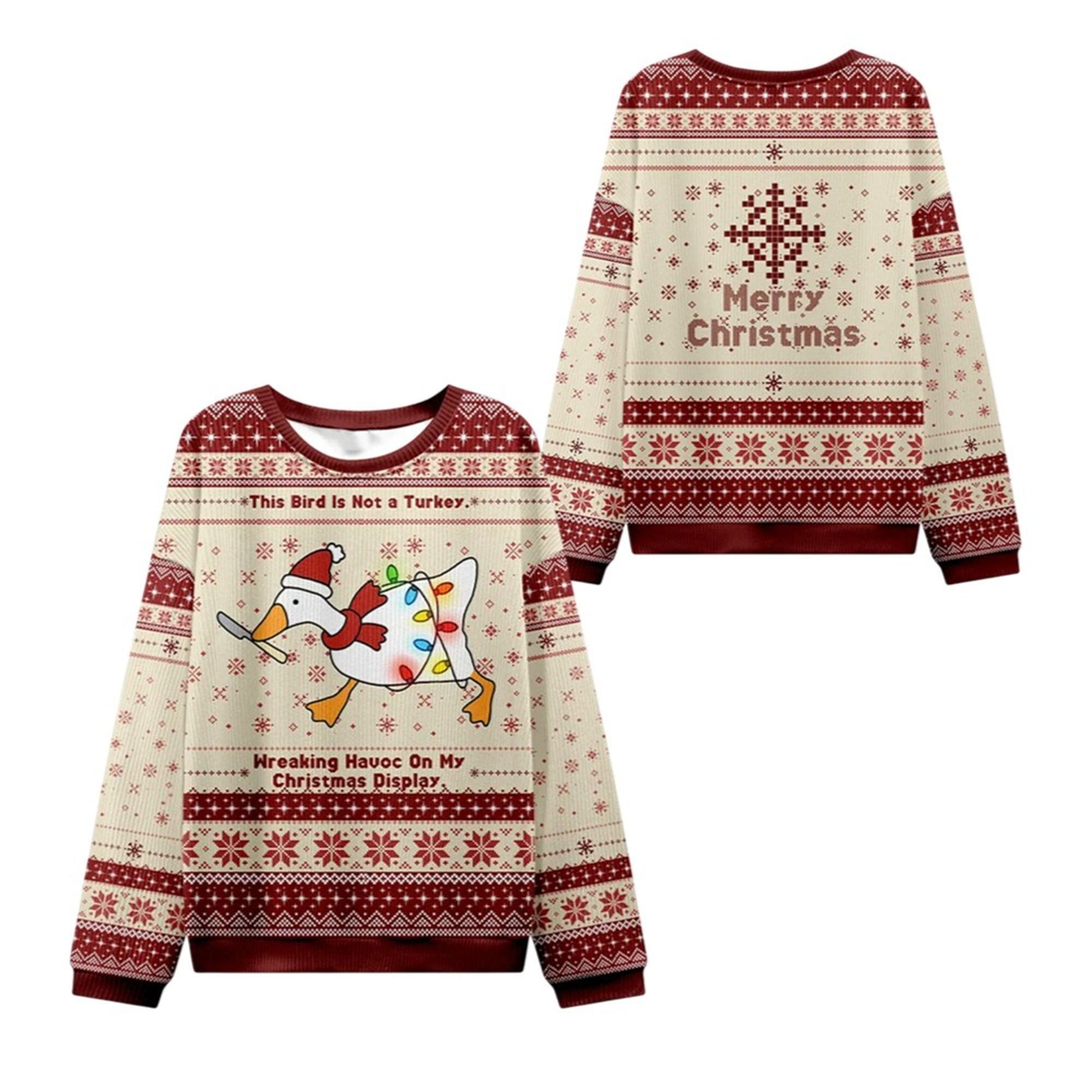 2026 Christmas Santa Goose Ugly Sweater - Moonbestprint