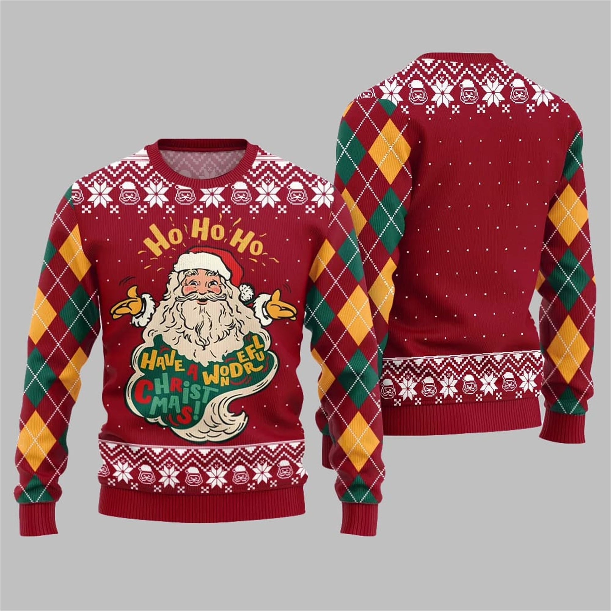 2026 Christmas Santa Have A Wonderful Ugly Sweater - Moonbestprint